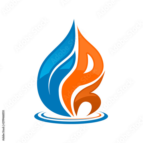 Petrol logo energy resources modern musiness oil rig gas mining water fire element