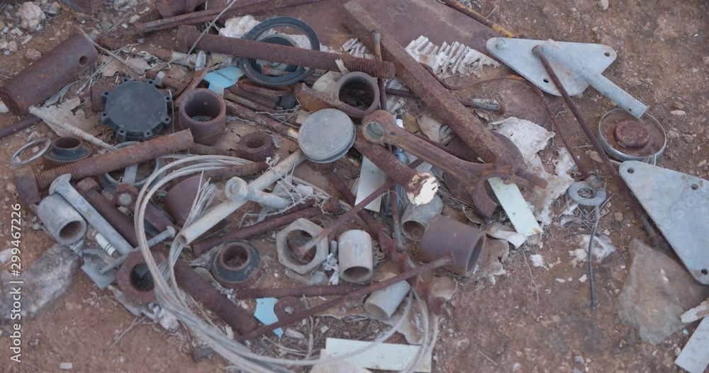 Rusted metal items left behind in the abandoned town of Olary, 400kms from Adelaide, South Australia, Australia Rusted metal items left behind in the abandoned town of Olary, 400kms from Adelaide, South Australia, Australia