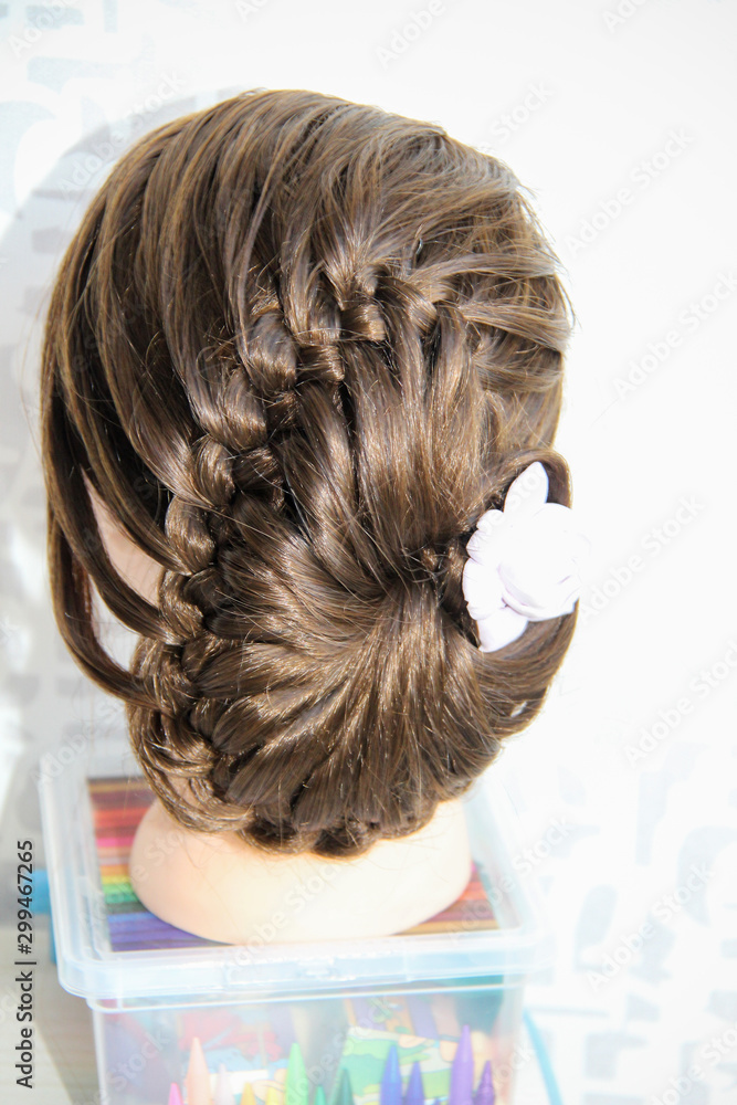 Mannequin with hair braiding hi-res stock photography and images