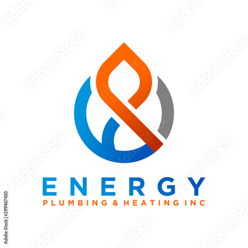 Petrol logo energy resources modern musiness oil rig gas mining water fire element