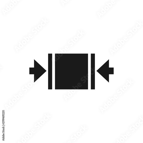 Clamp as indicated. Vector illustration, flat design.