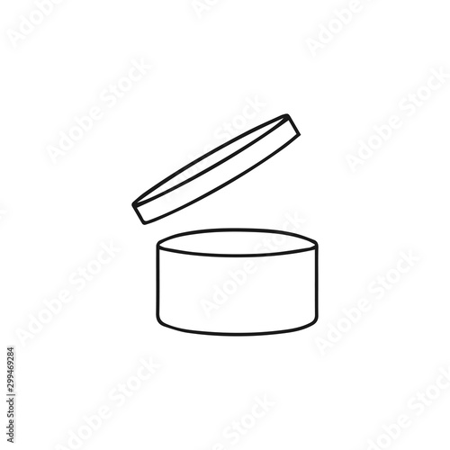 Period After Opening Symbol. Vector illustration, flat design.