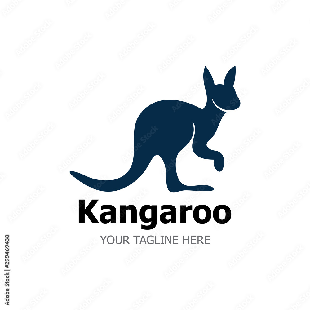 Kangaroo Logo Template vector illustration simple Kangaroo Logo Template vector illustration simple