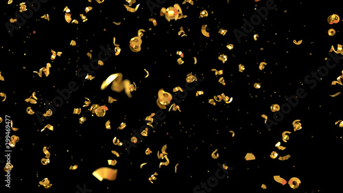 golden confetti