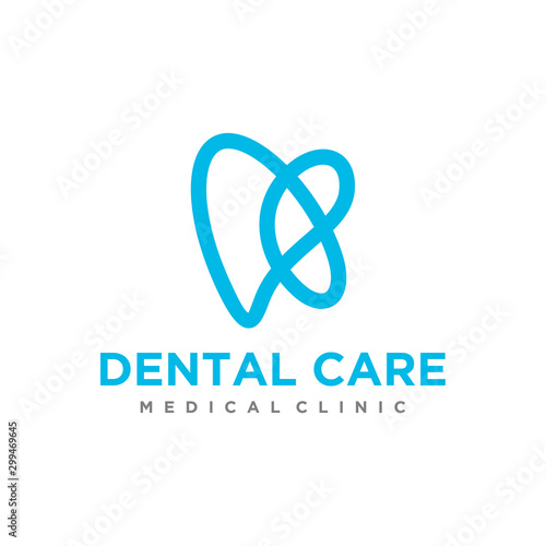 Dentist logo, dental health orthodontist modern simple and clean logo design