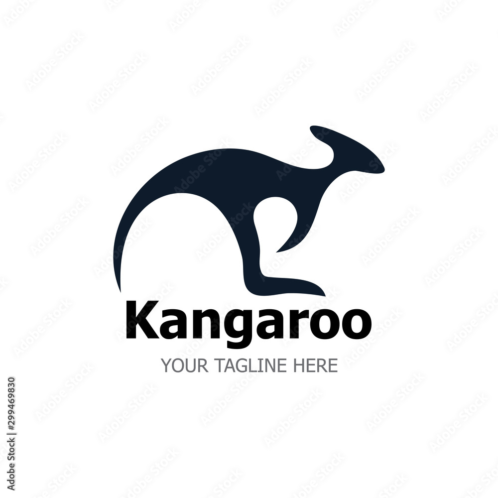 Kangaroo Logo Template vector illustration simple Kangaroo Logo Template vector illustration simple