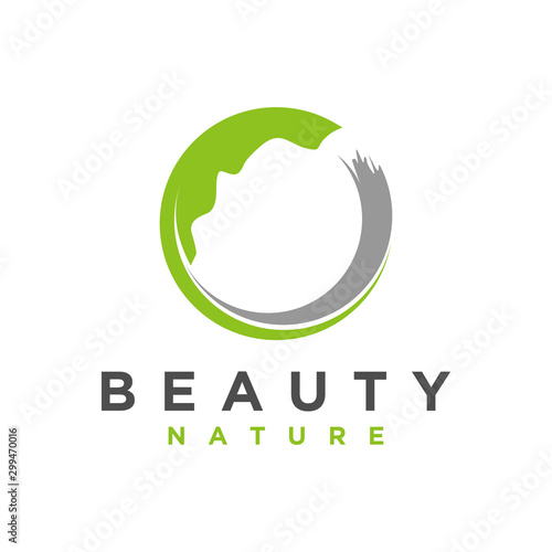Beauty salon logo hair face care woman rejuvenation acne wrinkles botox fashion health care hand body facial yoga spa massage zen icon simple minimalist.