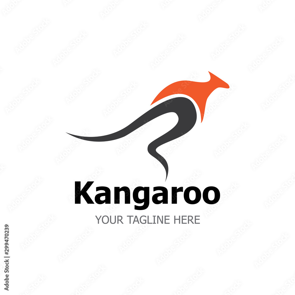 Kangaroo Logo Template vector illustration simple Kangaroo Logo Template vector illustration simple