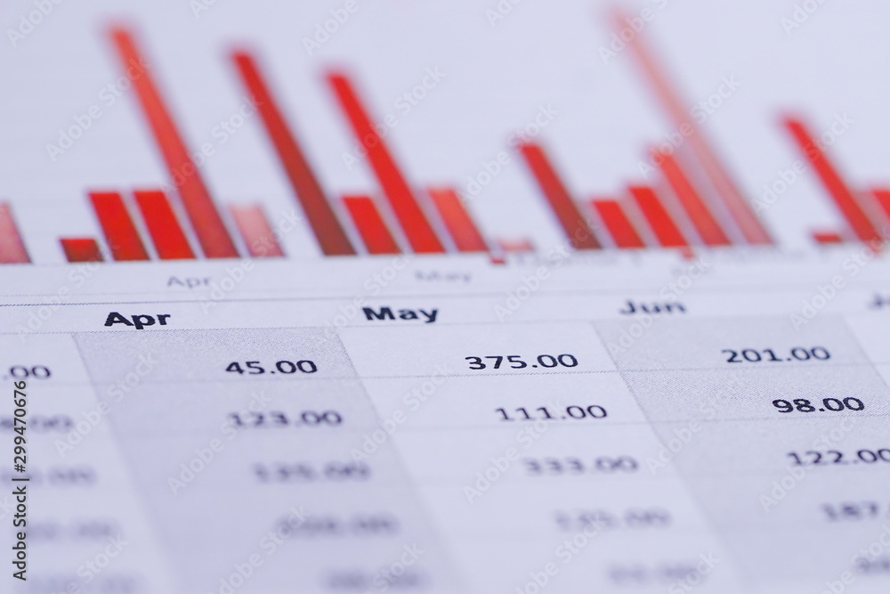 Charts Graphs spreadsheet paper. Financial development, Banking Account, Statistics, Investment Analytic research data economy, Stock exchange Business office company meeting concept.. Charts Graphs spreadsheet paper. Financial development, Banking Account, Statistics, Investment Analytic research data economy, Stock exchange Business office company meeting concept..