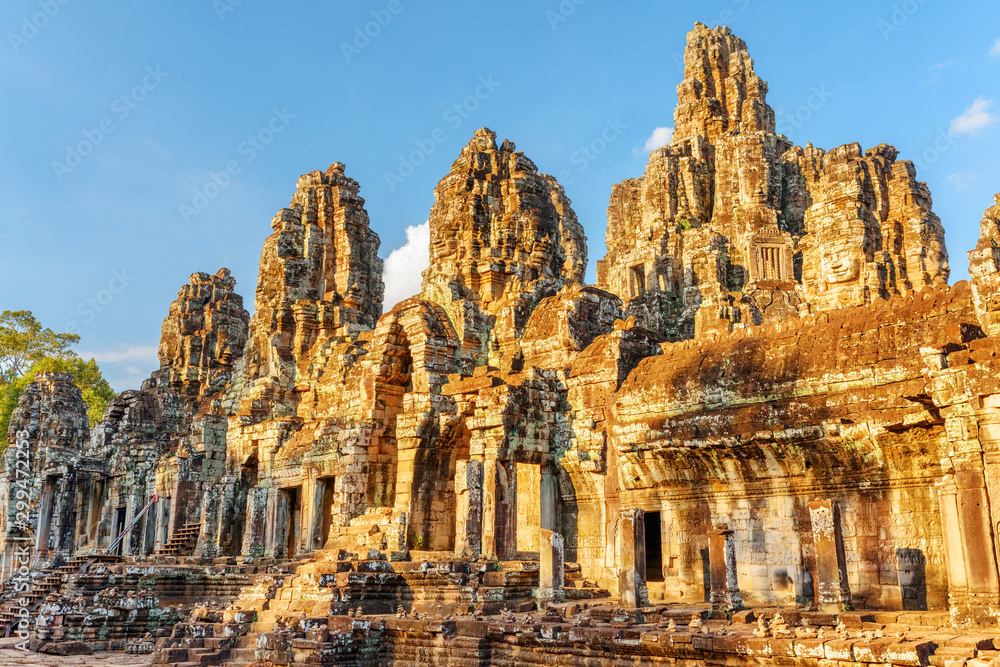 Amazing view of Bayon temple in Angkor Thom, Cambodia Amazing view of Bayon temple in Angkor Thom, Cambodia