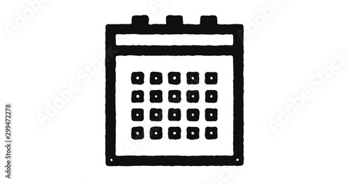 Special days outline icon animation footage/video. Hand drawn like symbol animated with motion graphic, can be used as loop item, has alpha channel and it's at 4K video resolution.