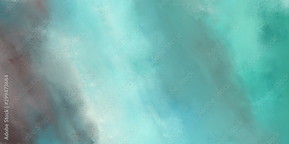 abstract grunge art painting with cadet blue, medium aqua marine and powder blue color and space for text. can be used as wallpaper or texture graphic element