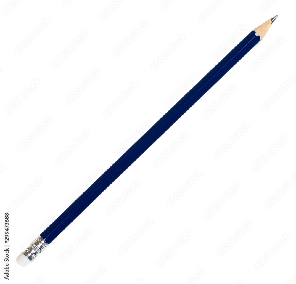 Office pencil with eraser on the end. Tool for writing and drawing. Office pencil with eraser on the end. Tool for writing and drawing.