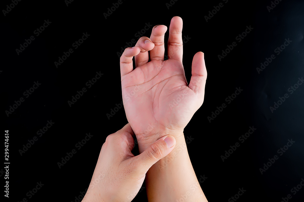 Hand symbols on black background, for drawing or used to communicate Hand symbols on black background, for drawing or used to communicate