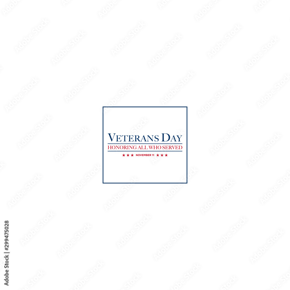 Vector design of Veterans Day template writing Vector design of Veterans Day template writing