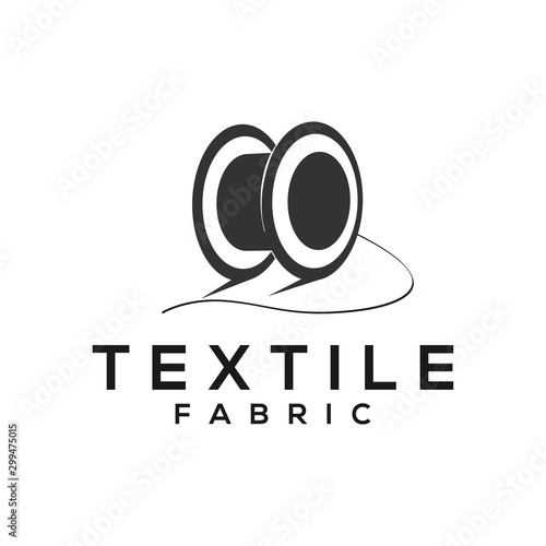 Textile fabric yarn reel tailor business logo identity, fashion designer