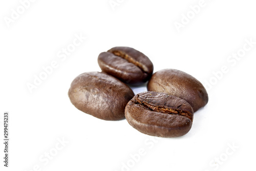 Coffee beans isolated on white background