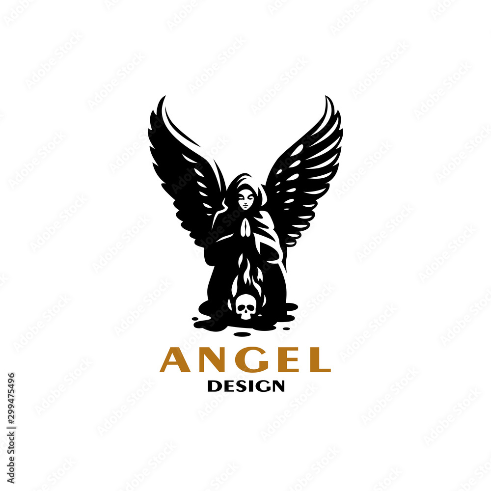 Obraz premium Woman angel with wings.