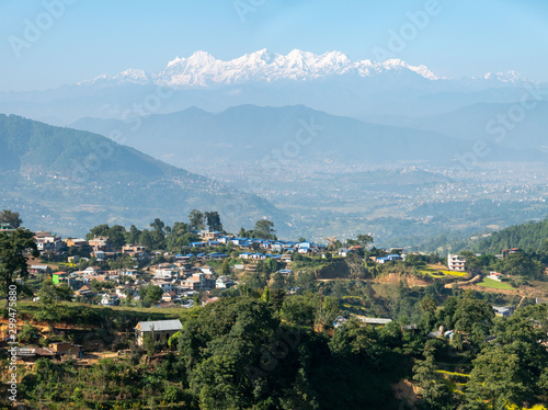 Town in the Himalaya Mountains
