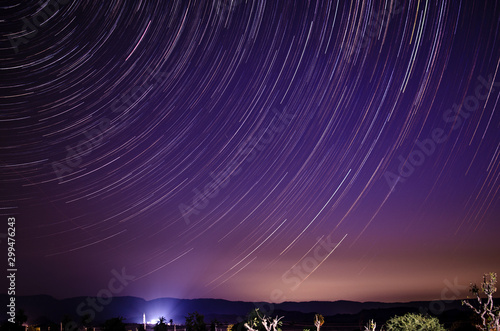 Star Trail just Before Dawn