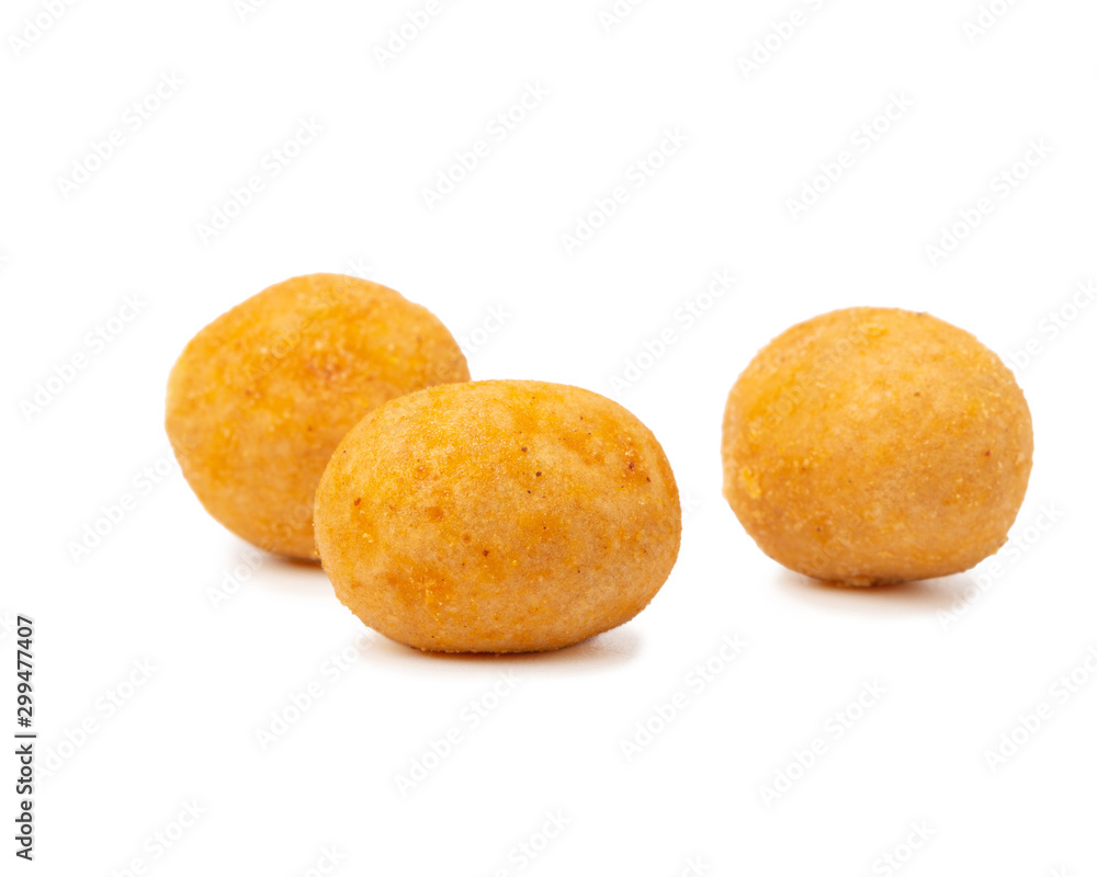 Crispy peanut isolated on white background. Crispy peanut isolated on white background.