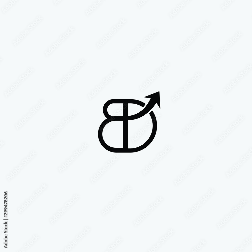 DB initials letter creative financial arrow logo icon vector free download DB initials letter creative financial arrow logo icon vector free download