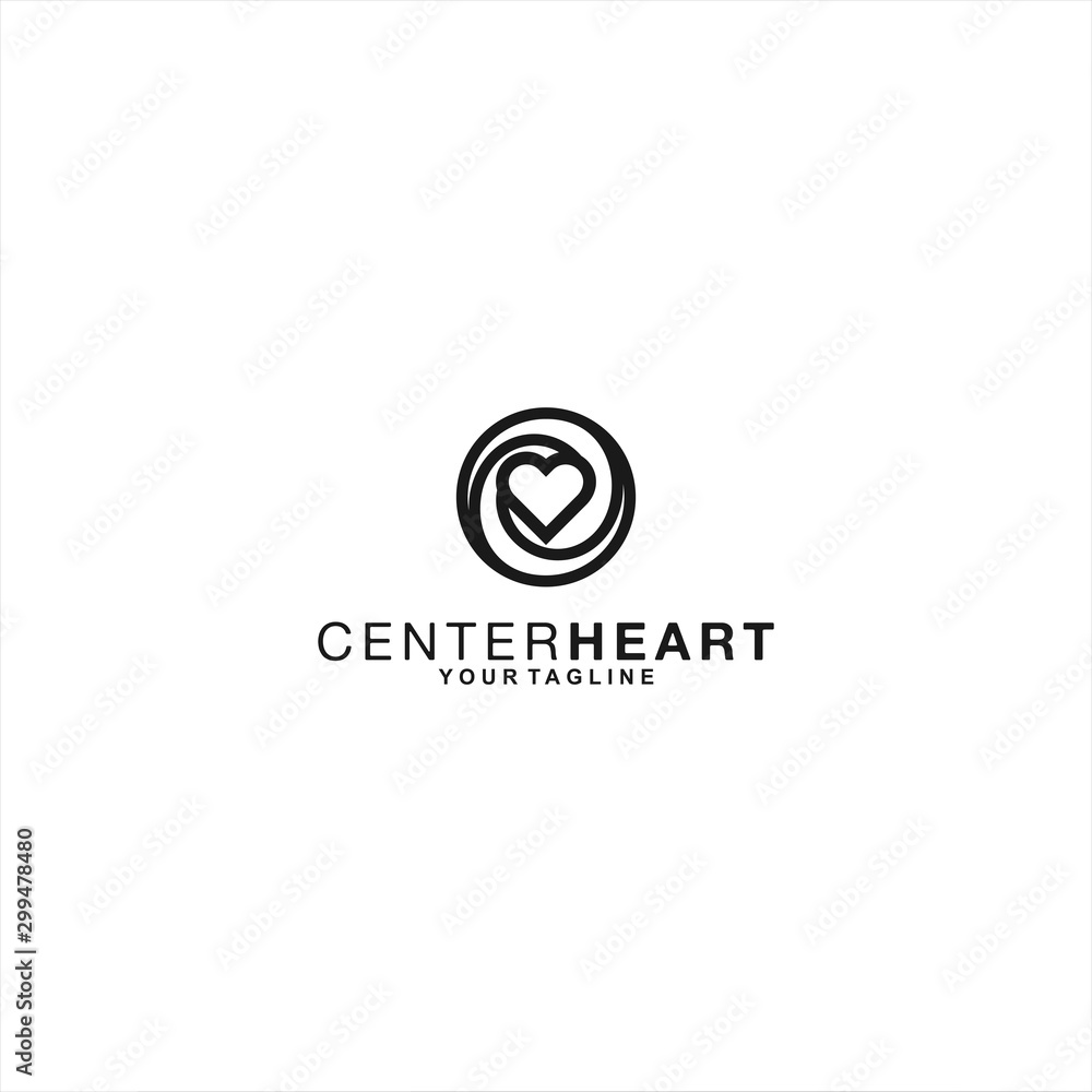 Heart Logo Design Vector Illustration Template Idea