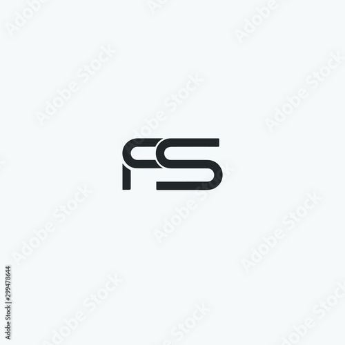 FS initials letter creative logo icon vector black color free download