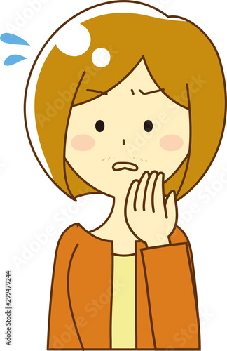 Illustration of a woman who has trouble