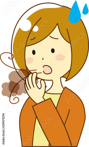 Illustration of a woman who has trouble