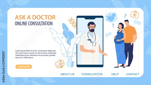 Doctors Online Consultation Vector Web Banner