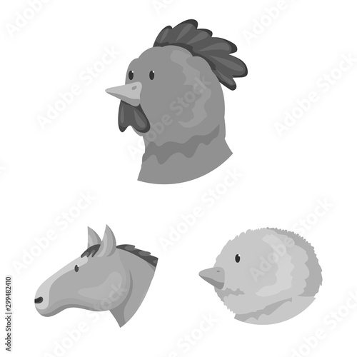 Vector design of countryside and homestead icon. Collection of countryside and breeding stock symbol for web.