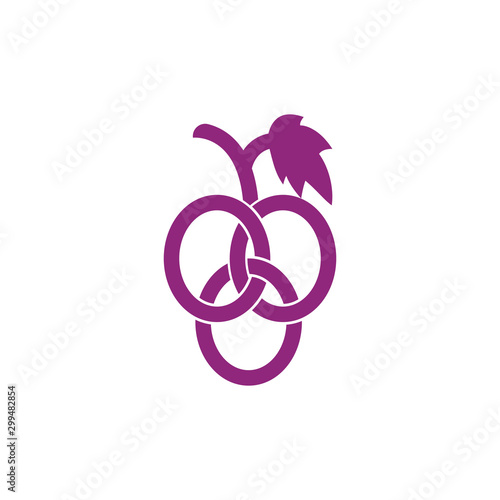 Grapes logo template vector icon illustration