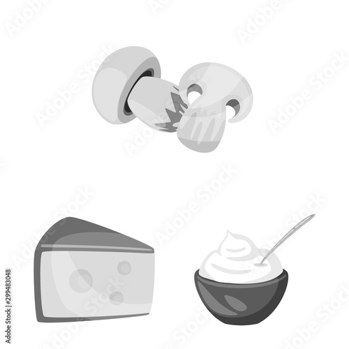 Vector illustration of spices and aroma icon. Set of spices and product stock symbol for web.