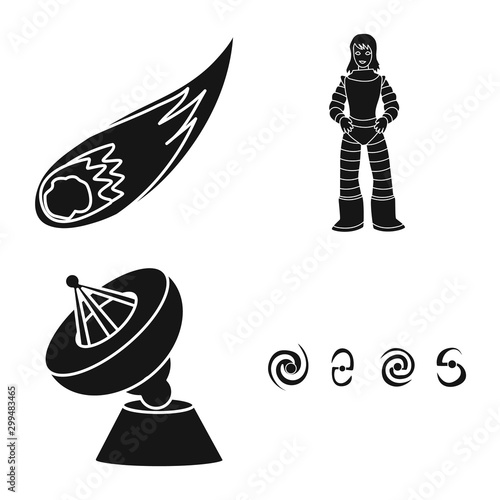Isolated object of colonization and sky icon. Collection of colonization and galaxy vector icon for stock.