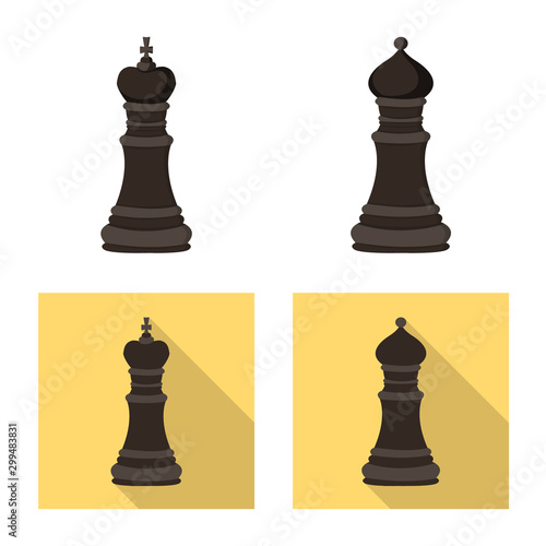 Vector design of checkmate and thin logo. Collection of checkmate and target stock symbol for web.