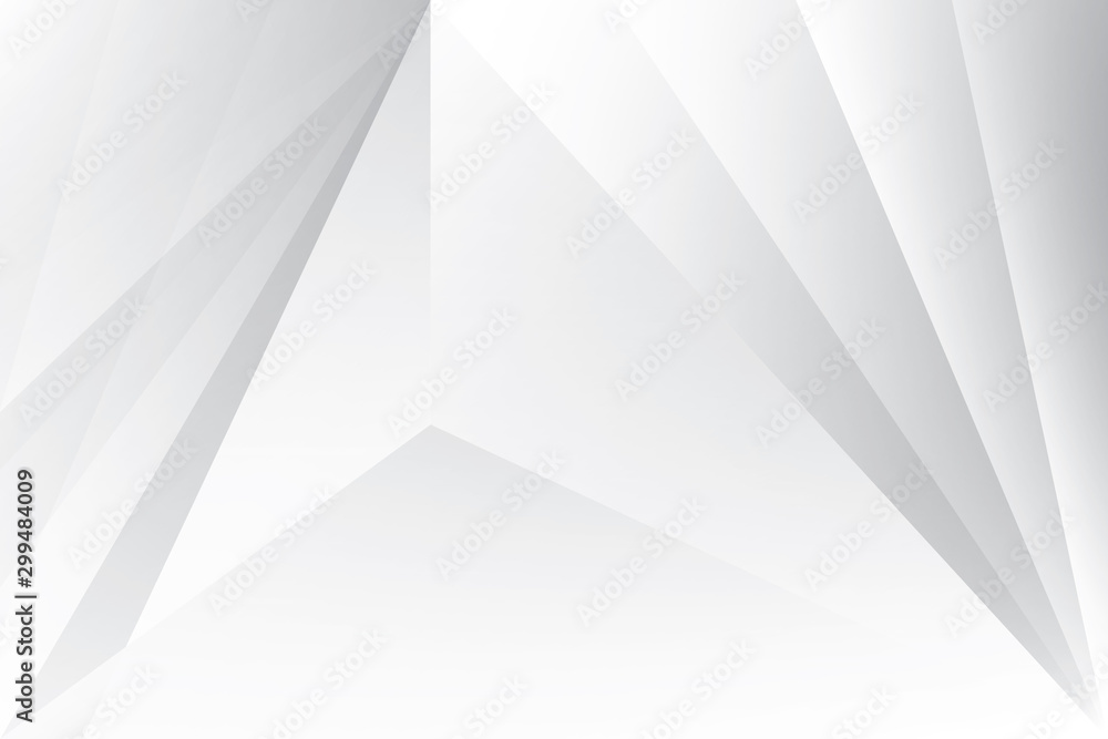 Abstract geometric white and gray color background. Vector, illustration.