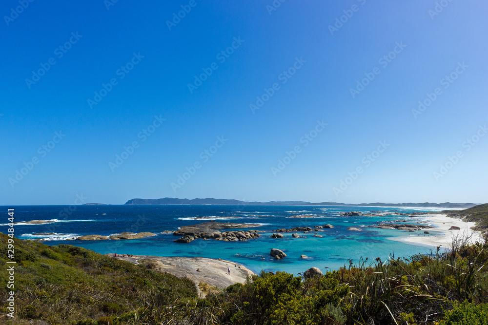 Greens Pool in William Bay National Park on a sunny day with blue sky, Western Australia Greens Pool in William Bay National Park on a sunny day with blue sky, Western Australia