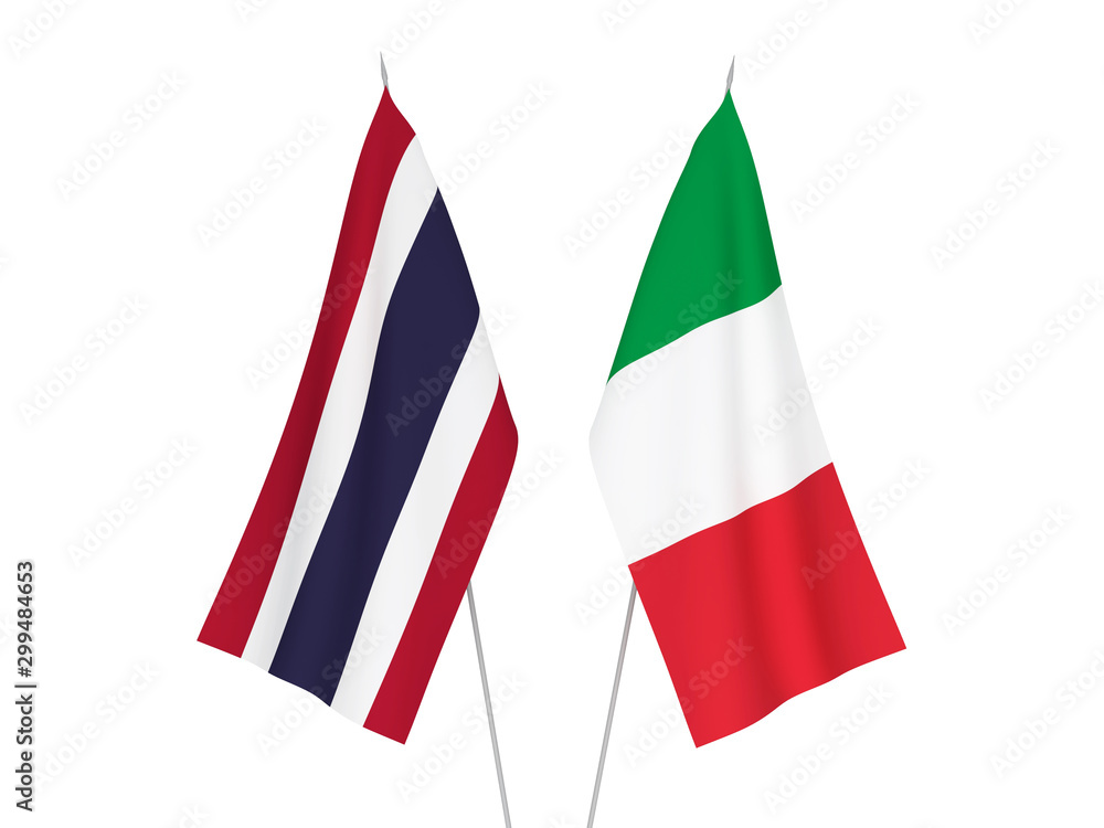Italy and Thailand flags