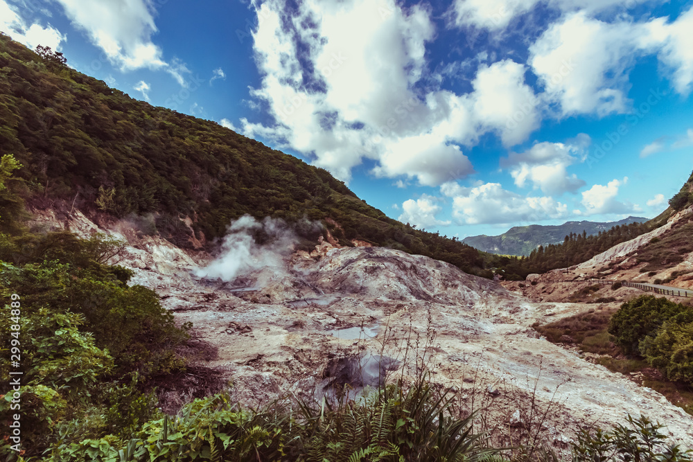 Sulphur springs in St Lucia