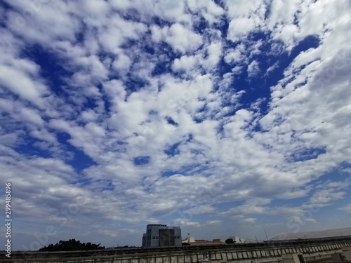 blue sky and clouds