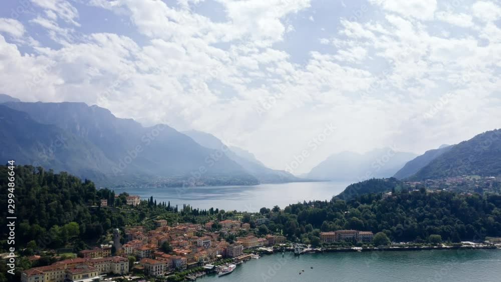 Aerial Time Lapse In Motion Or Hyperlapse Mountains On Lake Como, Italy Aerial Time Lapse In Motion Or Hyperlapse Mountains On Lake Como, Italy