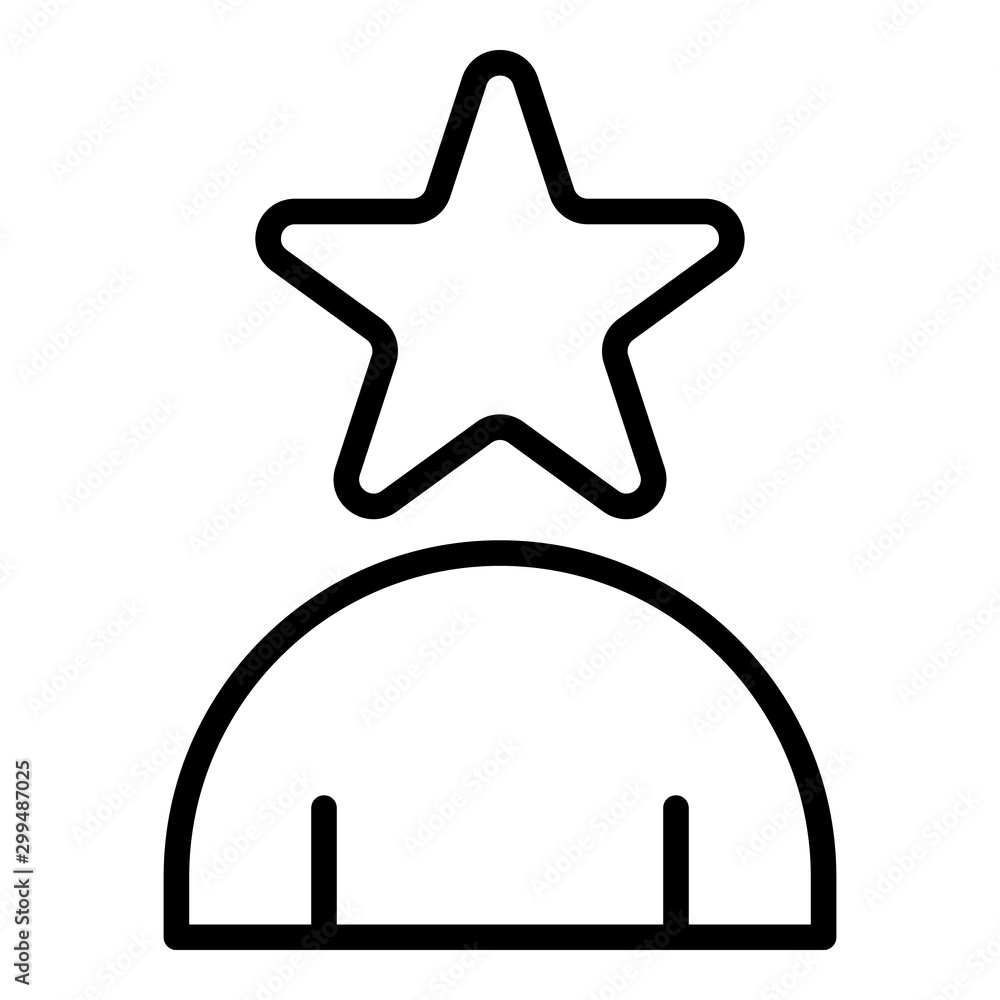Star person icon. Outline star person vector icon for web design isolated on white background Star person icon. Outline star person vector icon for web design isolated on white background