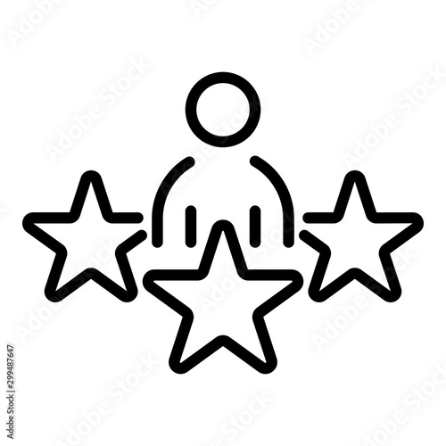 Star celebrity icon. Outline star celebrity vector icon for web design isolated on white background