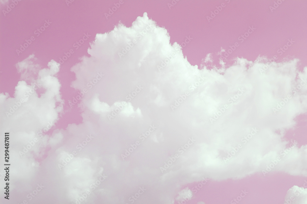 Pink sky and white cloud