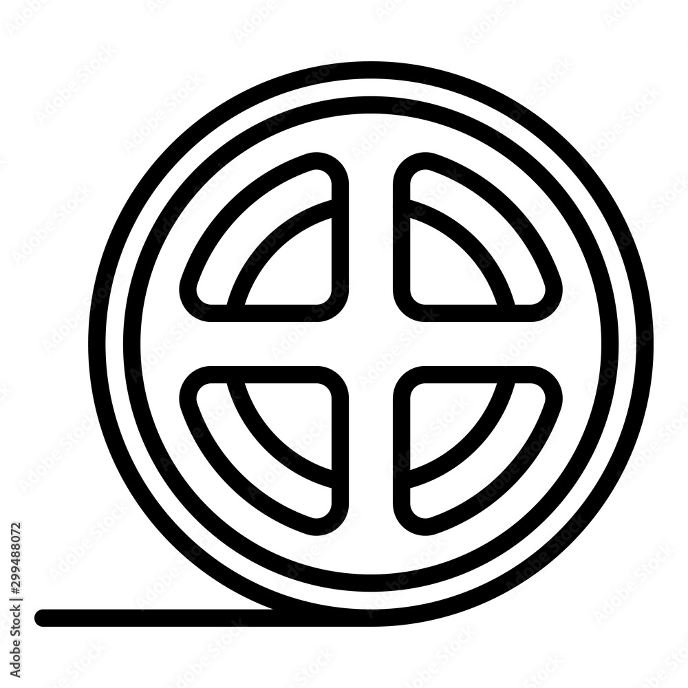 Film cinema reel icon. Outline film cinema reel vector icon for web design isolated on white background Film cinema reel icon. Outline film cinema reel vector icon for web design isolated on white background