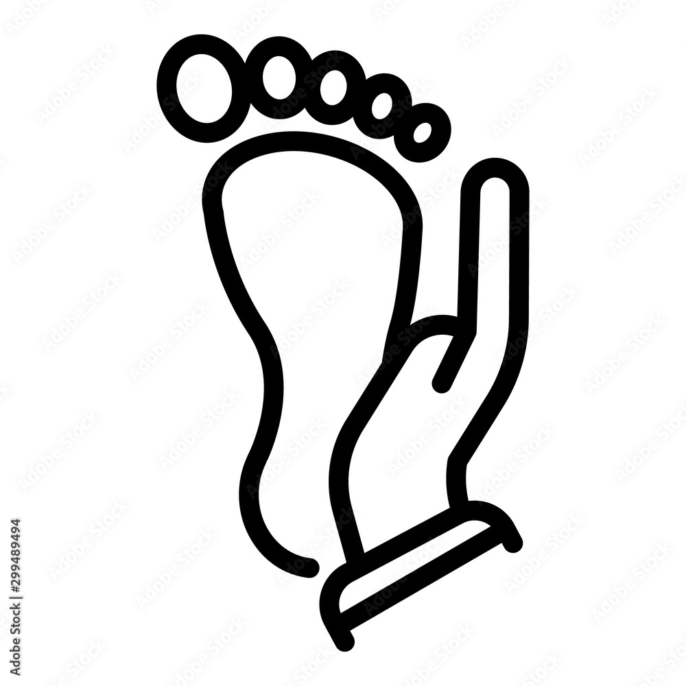Foot massage icon. Outline foot massage vector icon for web design isolated on white background Foot massage icon. Outline foot massage vector icon for web design isolated on white background