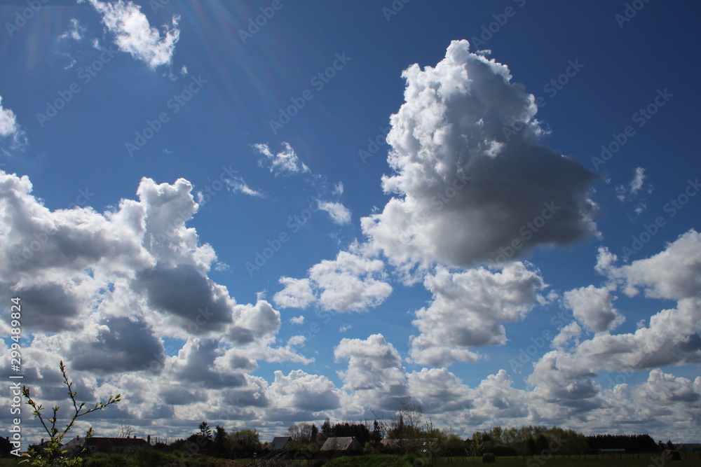 cloudy sky on a sunny day cloudy sky on a sunny day