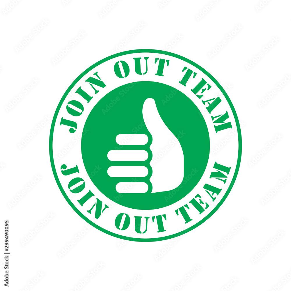Thumb Stamp With Solid Color & Grunge Effect Thumb Stamp With Solid Color & Grunge Effect