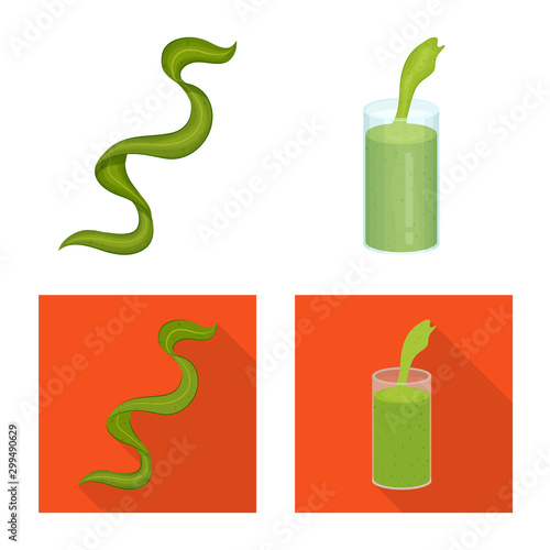 Vector illustration of protein and sea icon. Set of protein and natural vector icon for stock.